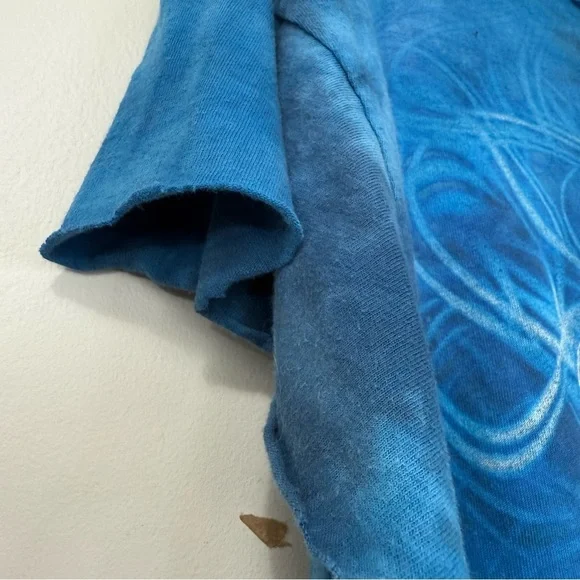 Women’s Jimi Hendrix Blue Graphic Distressed T-Shirt - Picture 5 of 6